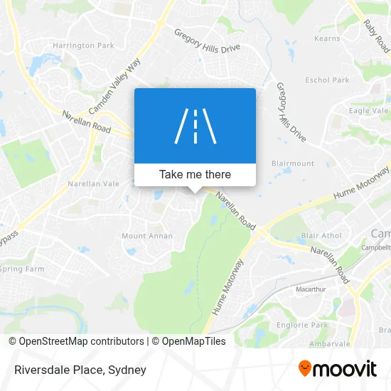 Mapa Riversdale Place