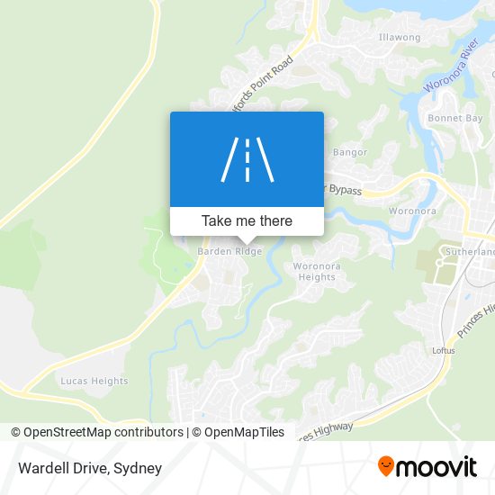 Mapa Wardell Drive