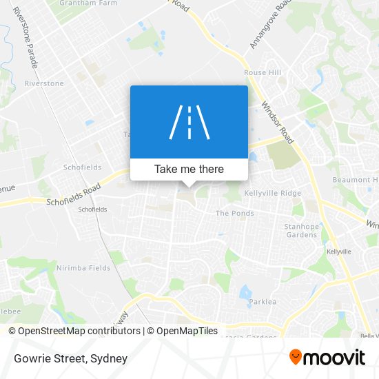 Mapa Gowrie Street