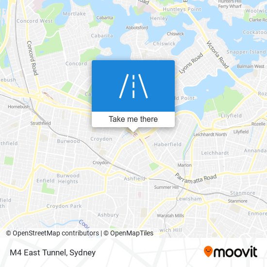 M4 East Tunnel map