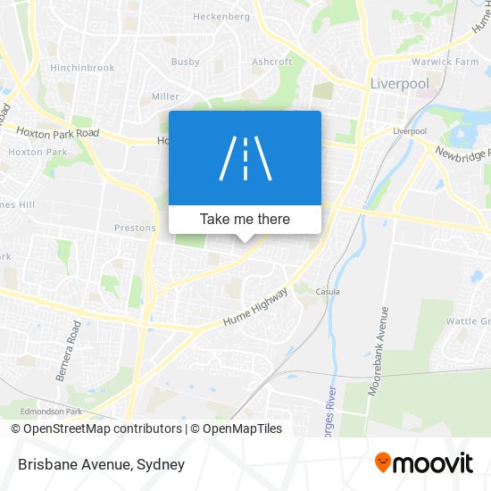 Mapa Brisbane Avenue