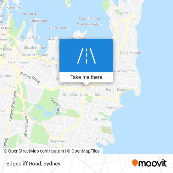 Mapa Edgecliff Road