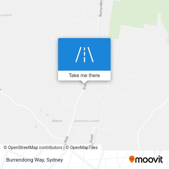Burrendong Way map