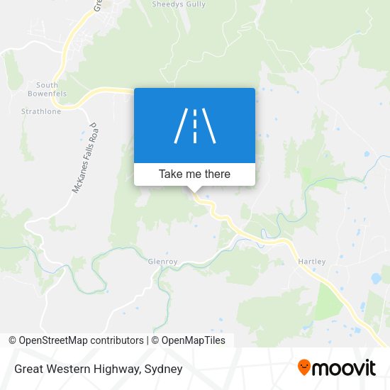 Great Western Highway map