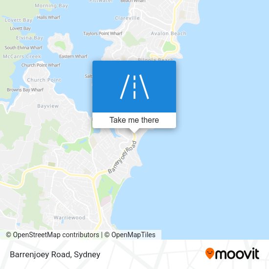 Barrenjoey Road map