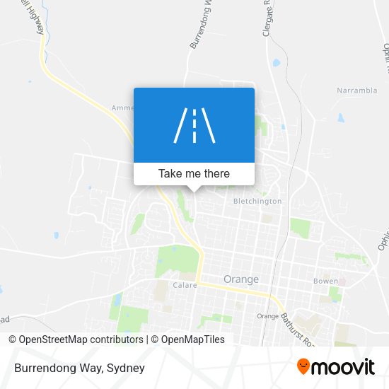 Burrendong Way map