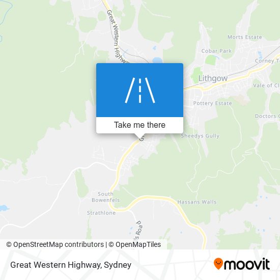 Great Western Highway map