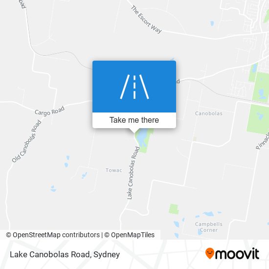 Lake Canobolas Road map