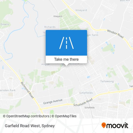 Mapa Garfield Road West