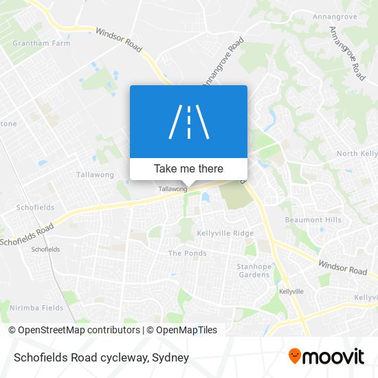 Schofields Road cycleway map