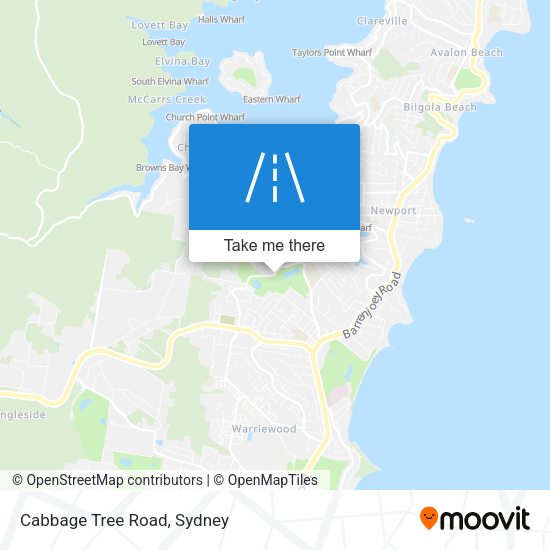 Cabbage Tree Road map