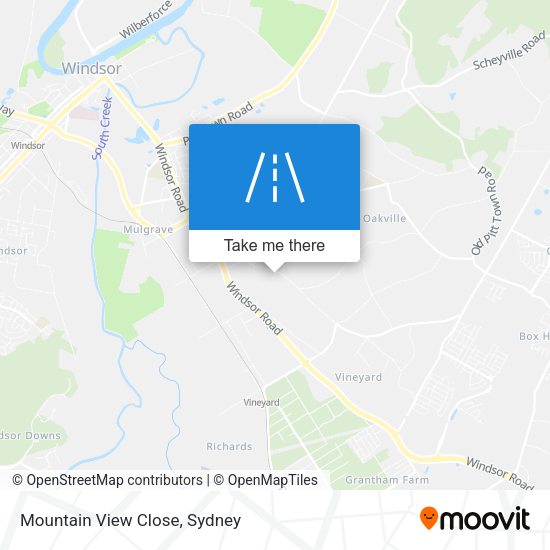 Mountain View Close map