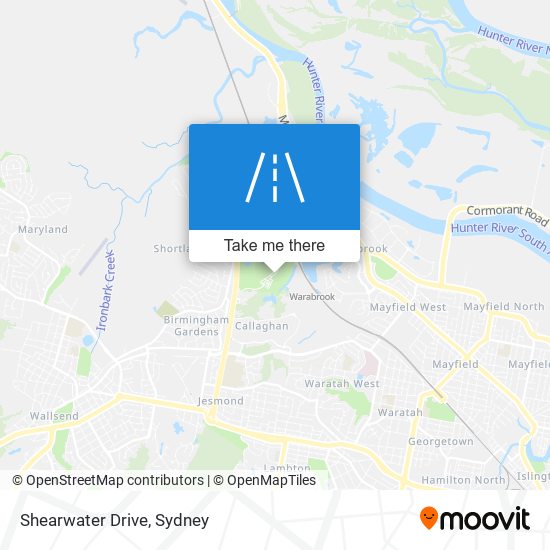 Mapa Shearwater Drive