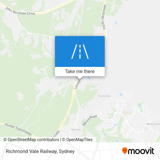 Richmond Vale Railway map