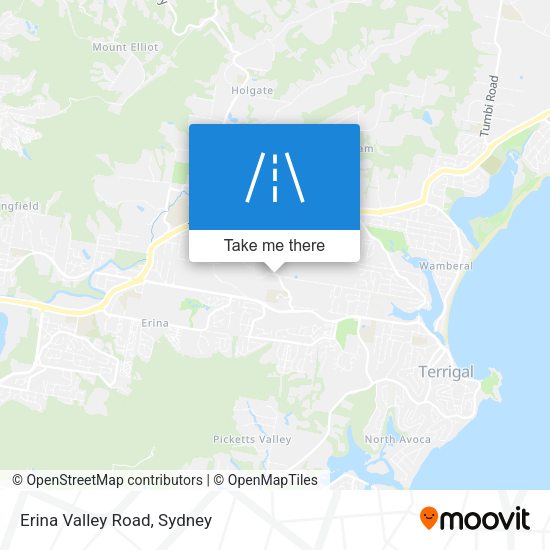 Erina Valley Road map