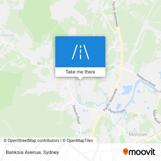 Banksia Avenue map