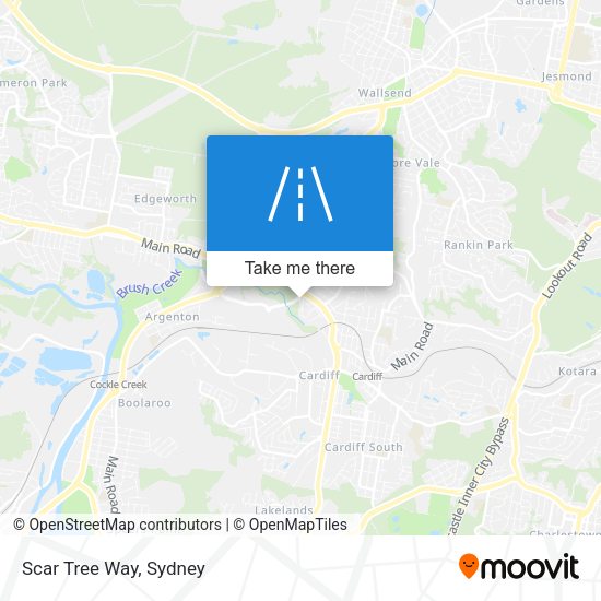 Scar Tree Way map