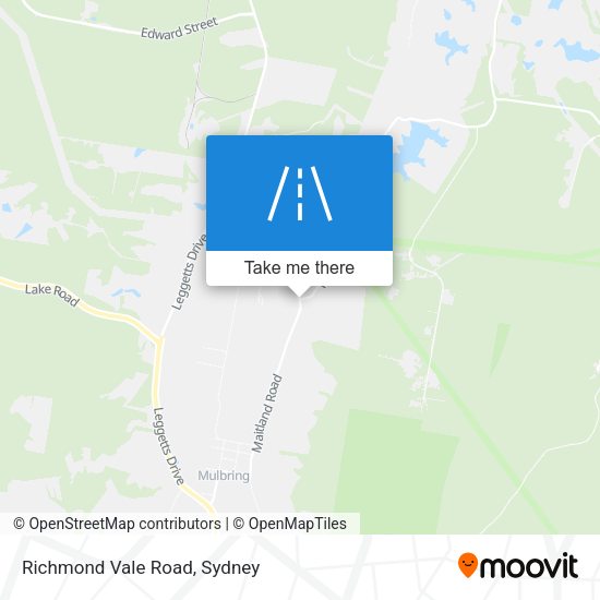 Richmond Vale Road map