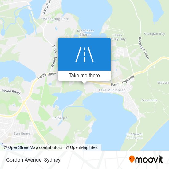 Gordon Avenue map
