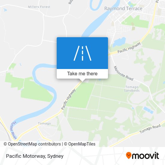 Pacific Motorway map