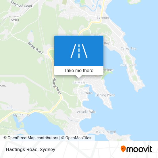 Hastings Road map