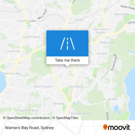 Warners Bay Road map
