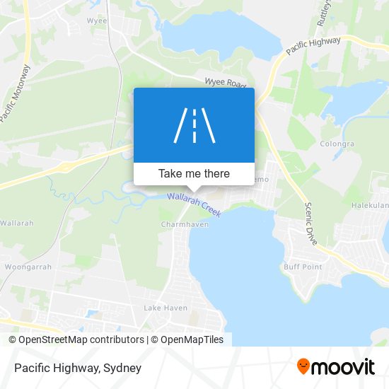 Mapa Pacific Highway