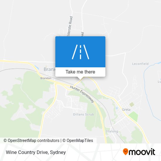 Wine Country Drive map