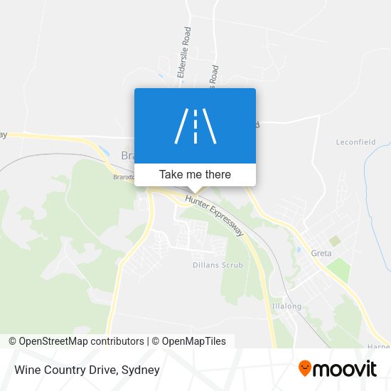 Wine Country Drive map