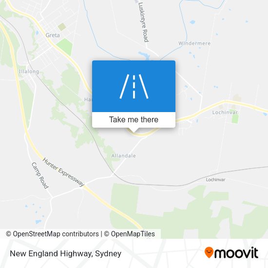 New England Highway map