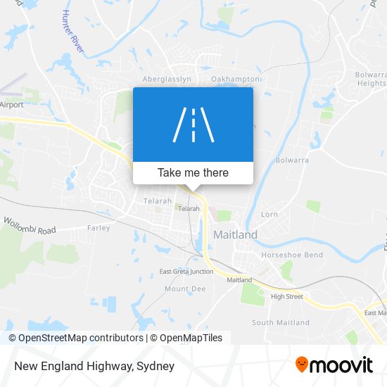 New England Highway map