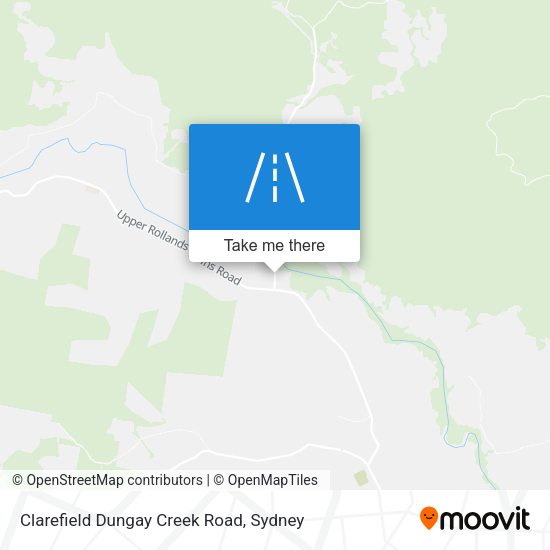 Clarefield Dungay Creek Road map