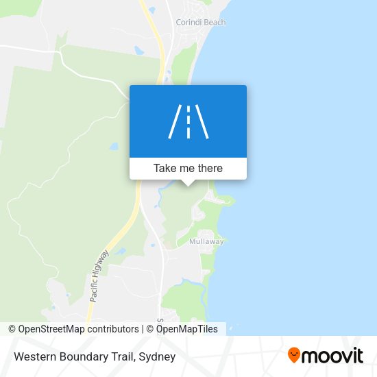 Western Boundary Trail map