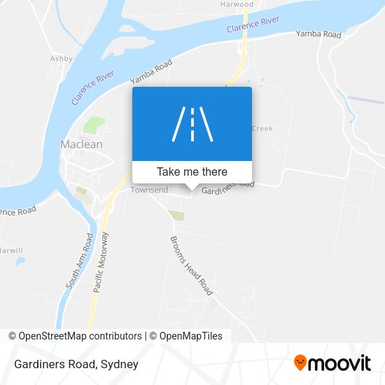 Gardiners Road map