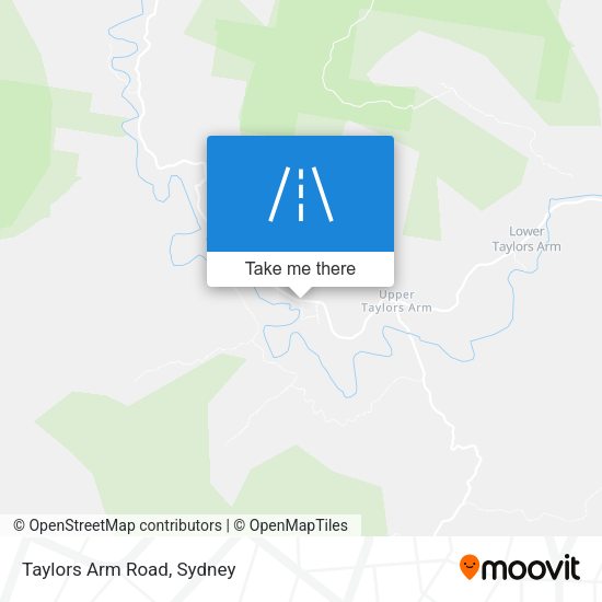 Taylors Arm Road map