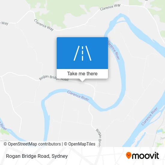 Mapa Rogan Bridge Road