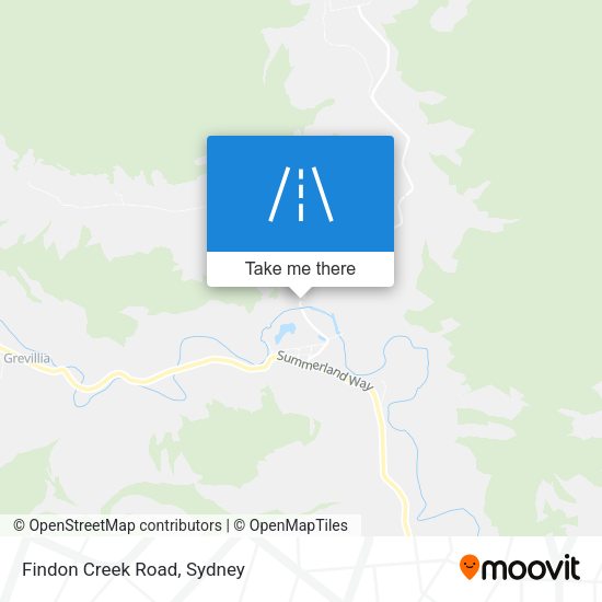 Findon Creek Road map