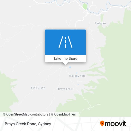 Brays Creek Road map