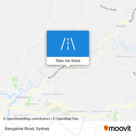 Bangalow Road map