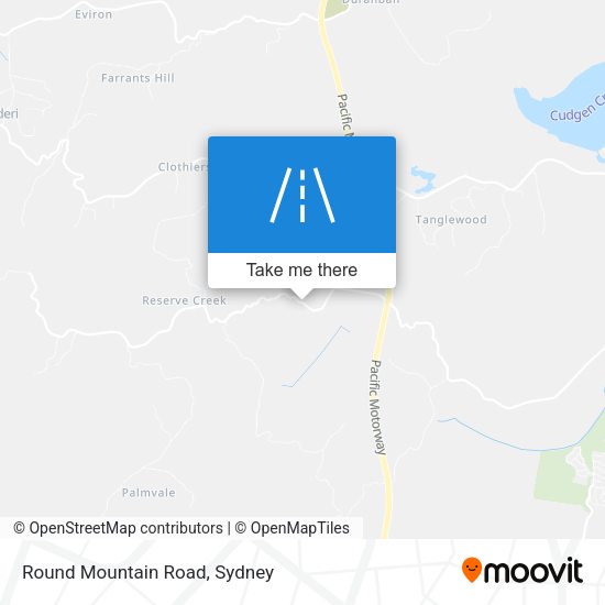 Round Mountain Road map