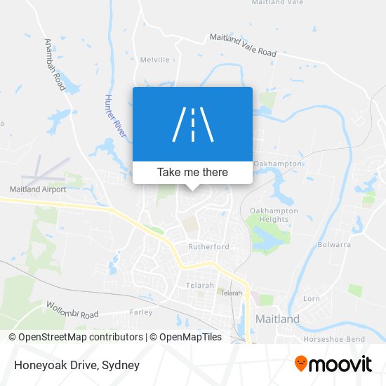 Mapa Honeyoak Drive