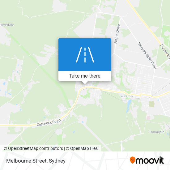 Mapa Melbourne Street