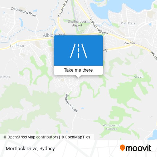 Mortlock Drive map
