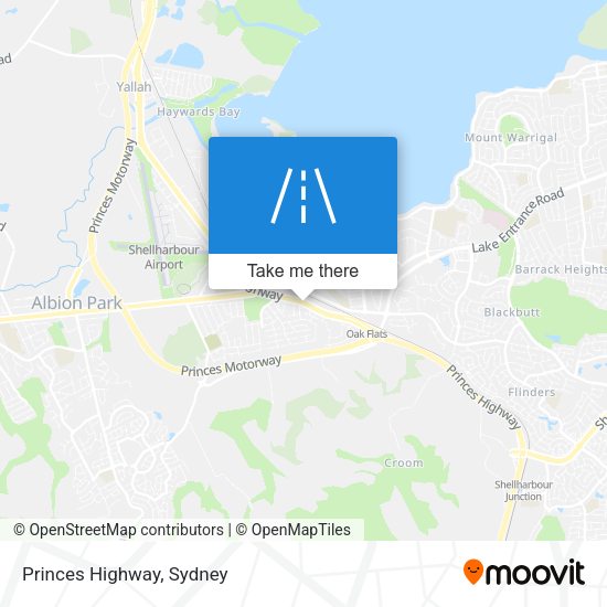Princes Highway map