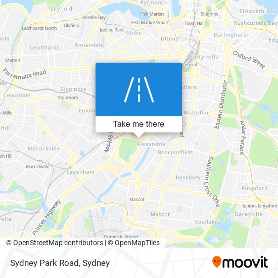 Sydney Park Road map