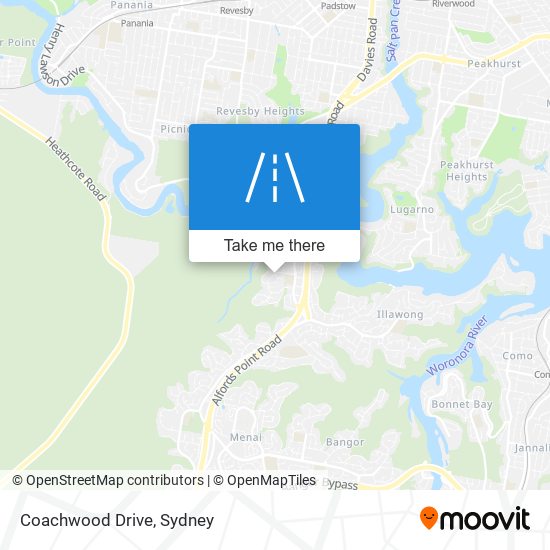 Mapa Coachwood Drive