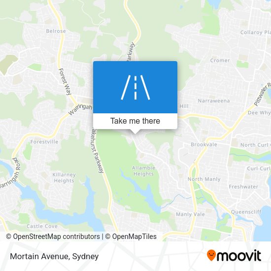 Mortain Avenue map