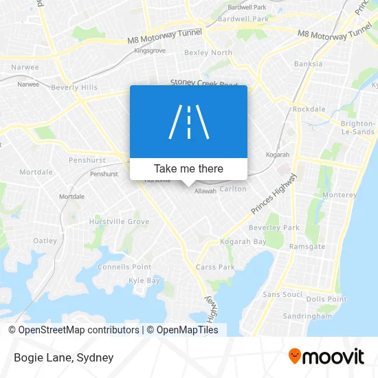 How to get to Bogie Lane, Allawah by train or bus?