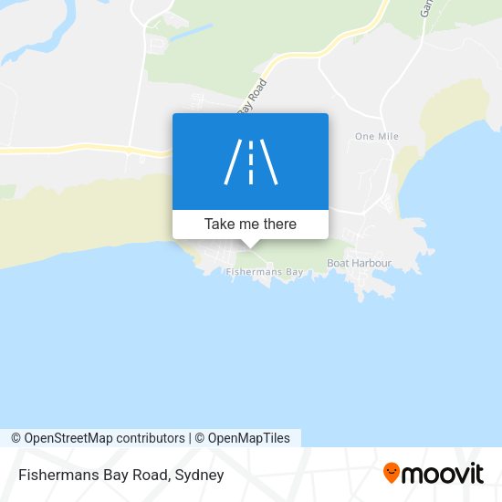 Fishermans Bay Road map