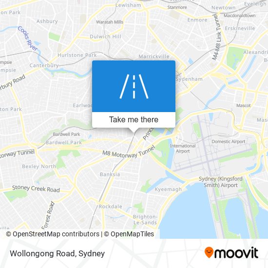 Mapa Wollongong Road